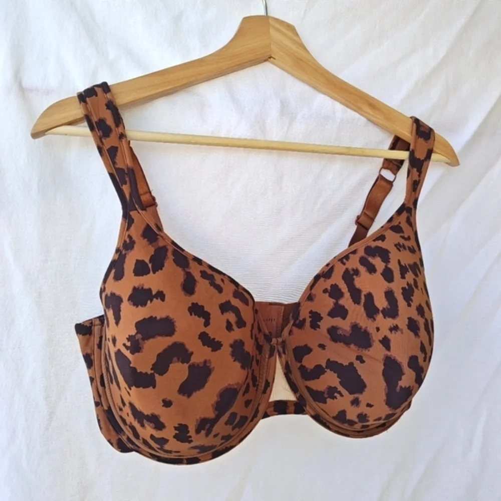 Underoutfit Ultimate Coverage Bra Full Cup Memory Foam Underwire Brown Black 38F
